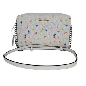 Michael Kors Jet Set Airplane Print Crossbody Bag